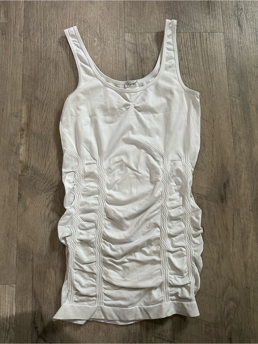 Y2K Kismet White Ruched Tank
